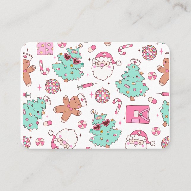 Carte De Visite Christmas Tree Snowman Christmas Party  I (Devant)