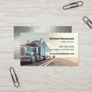 Carte de visite Chrome Semi Trucker