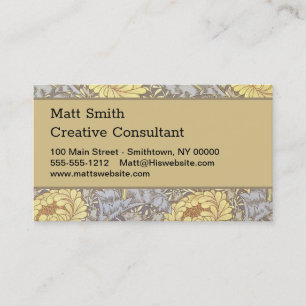Carte De Visite Chrysanthème de William Morris