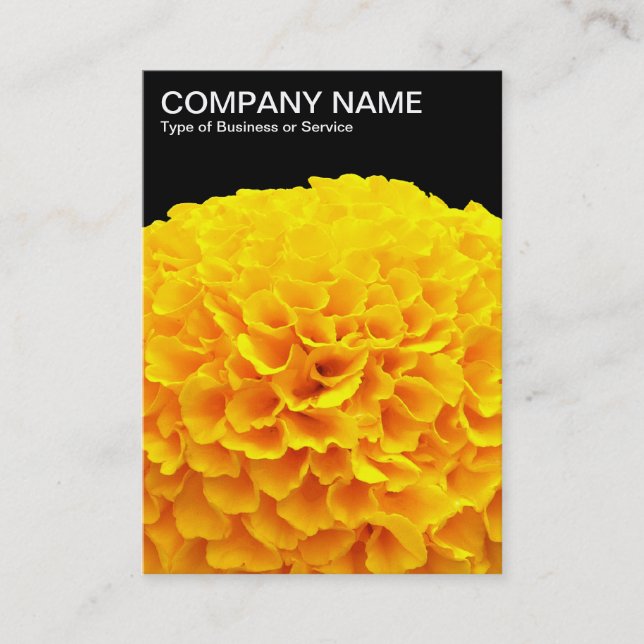Carte De Visite Chrysanthème orange - Noir (Devant)