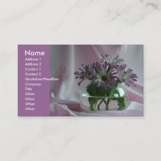 Carte De Visite chrysanthèmes pourpres