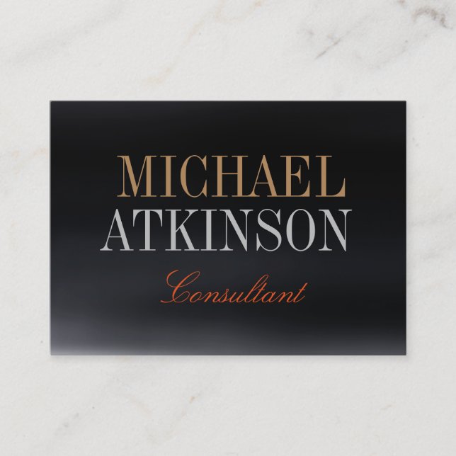 Carte De Visite Chubby Bold Texte tendance (Devant)