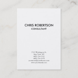 Carte de visite Chubby noir et blanc vertical