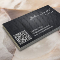 Church Pastor Modern QR Code Dark Metal