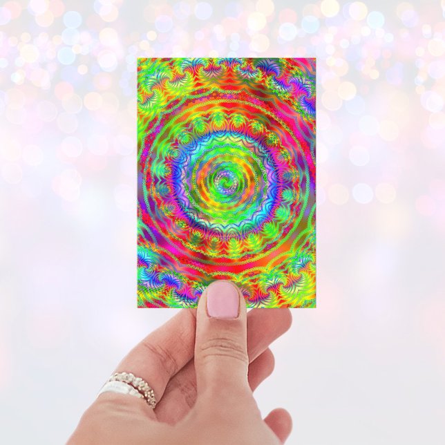 Carte De Visite Cible Tiedye (Unique Kaleidoscopic Digital Art Business Card)