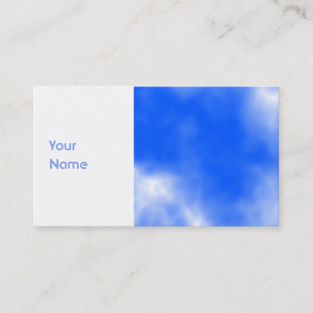 Carte De Visite Ciel bleu avec les nuages blancs (Devant)