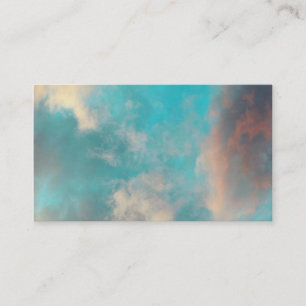 Carte De Visite Ciel bleu turquoise et nuages