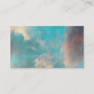 Carte De Visite Ciel bleu turquoise et nuages