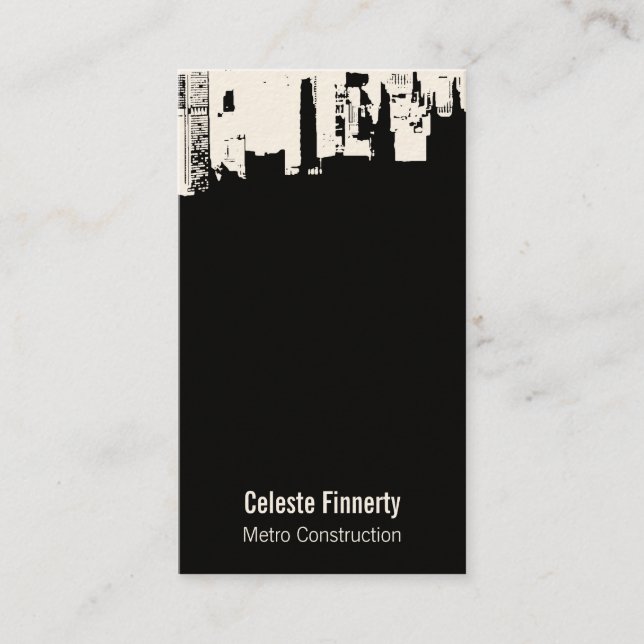 Carte De Visite Ciel de minuit Downtown Upside (Devant)