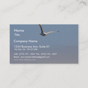 Carte De Visite Ciel de nuages de mouettes