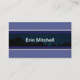 Carte De Visite Ciel de nuit minimaliste de la marine foncée pour