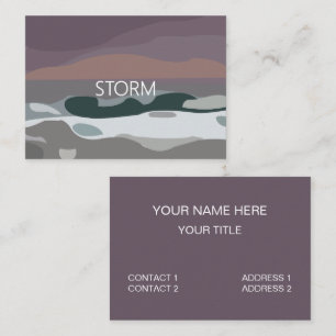 Carte De Visite Ciel de tempête Nuages Mer Vagues Météorologue