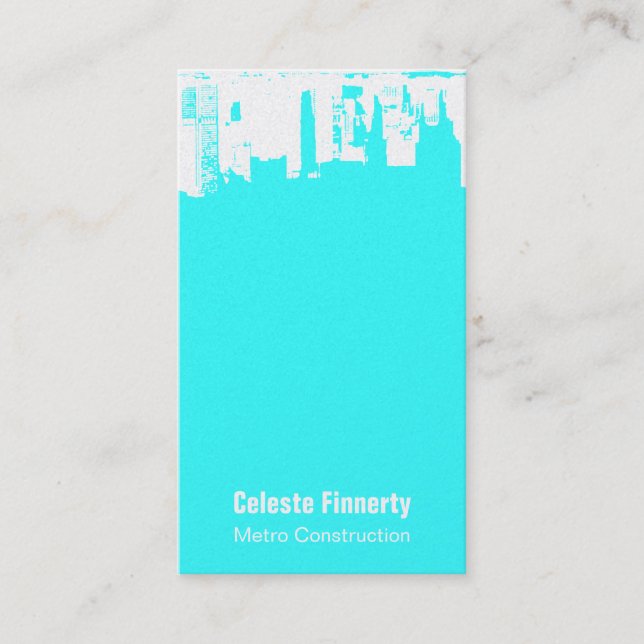 Carte De Visite Ciel du centre de neige de partie supérieure (Devant)