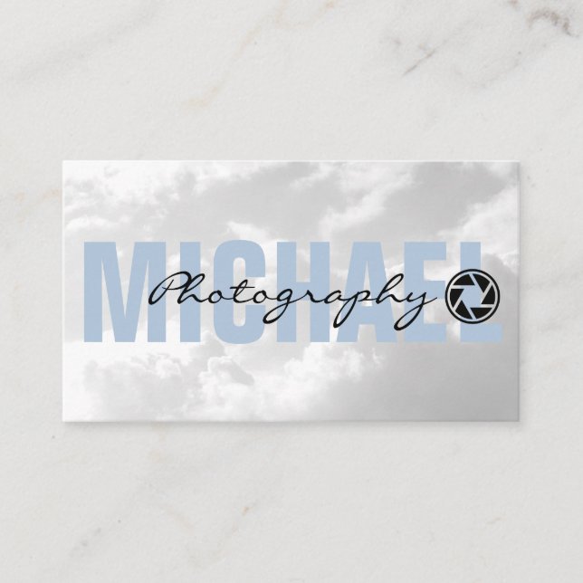 Carte De Visite Ciel et nuages | Logo des lentilles de caméra | Ph (Devant)