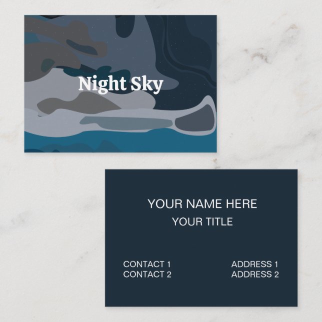 Carte De Visite Ciel étoilé de nuit  (Devant / Derrière)