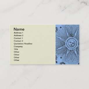 Carte De Visite Ciel Nocturne Antique Étoiles Solaires Zodiaque Mé