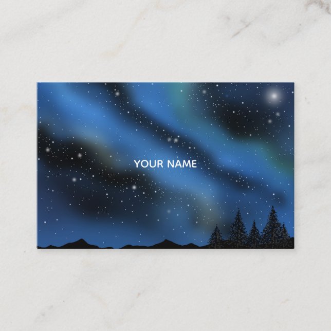 Carte De Visite Ciel nocturne de la nébuleuse d'Aurore. (Devant)