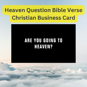 Carte De Visite Ciel Question Bible Verse Christian