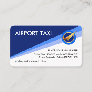 Carte De Visite Cieux bleus Taxi Avion Décollage