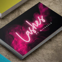 Cils modernes au néon rose et fumée / Extensions d