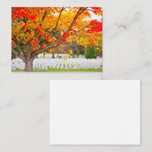 Carte De Visite Cimetière national d'Arlington à l'automne