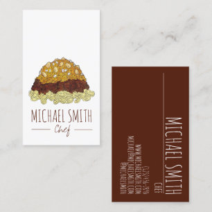 Carte De Visite Cincinnati Chili Ohio OH Spaghetti Chili Food