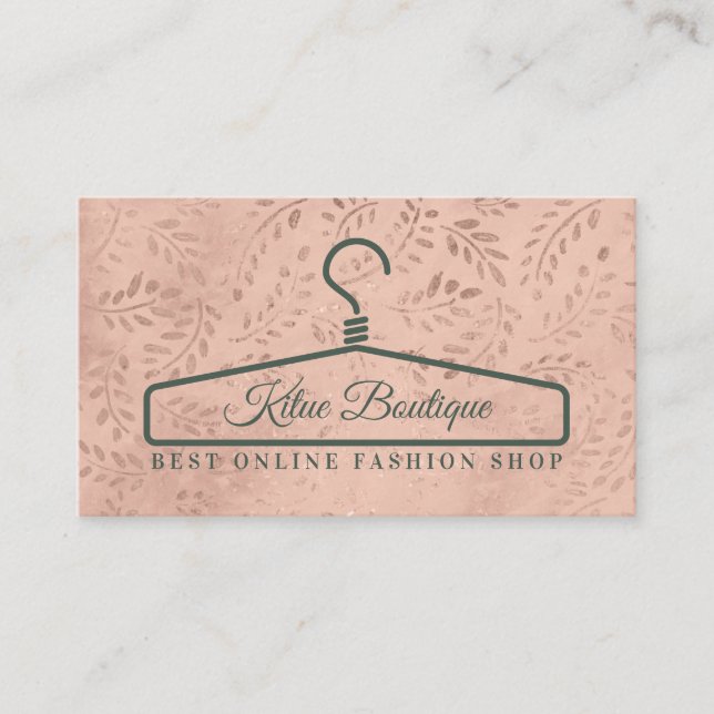 Carte De Visite Cintre de couture botanique féminin (Devant)