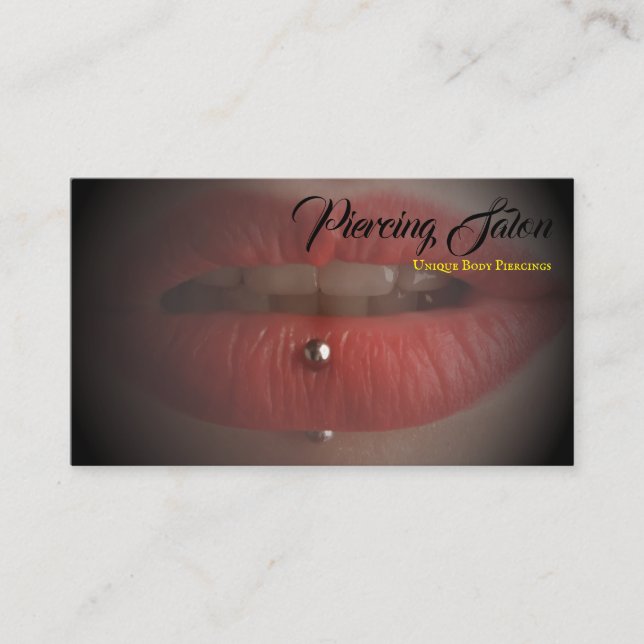 Carte De Visite Circle Lips Piercing photo (Devant)