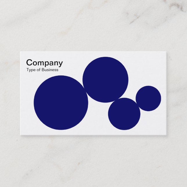 Carte De Visite Circle Series - Dp Navy sur White (Devant)