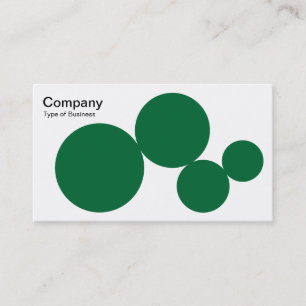 Carte De Visite Circle Series - Forest Green on White