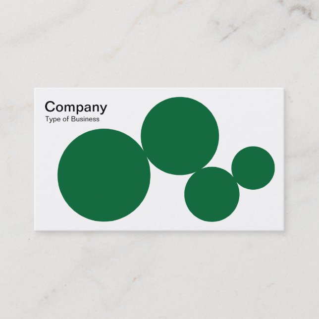 Carte De Visite Circle Series - Forest Green on White (Devant)