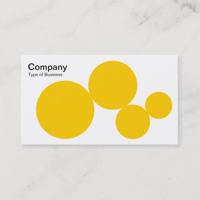 Carte De Visite Circle Series - orange sur blanc (Devant)