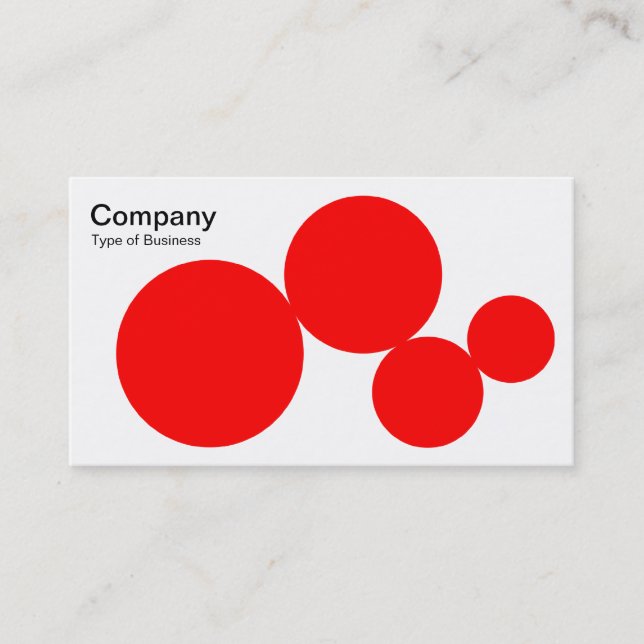 Carte De Visite Circle Series - Rouge sur blanc (Devant)