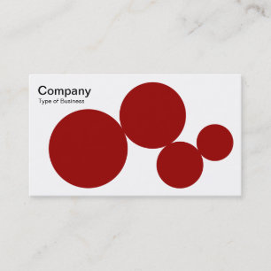 Carte De Visite Circle Series - Ruby on White