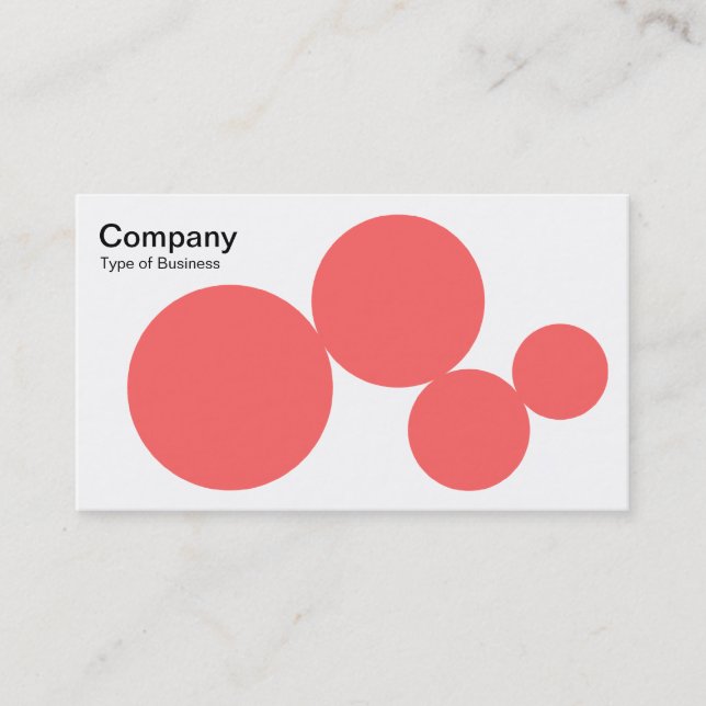 Carte De Visite Circle Series - Tropical Rose on White (Devant)