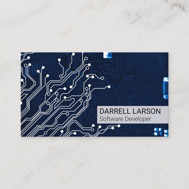 Carte De Visite Circuit Board | Matériel technologique | Ingénieur (Devant)