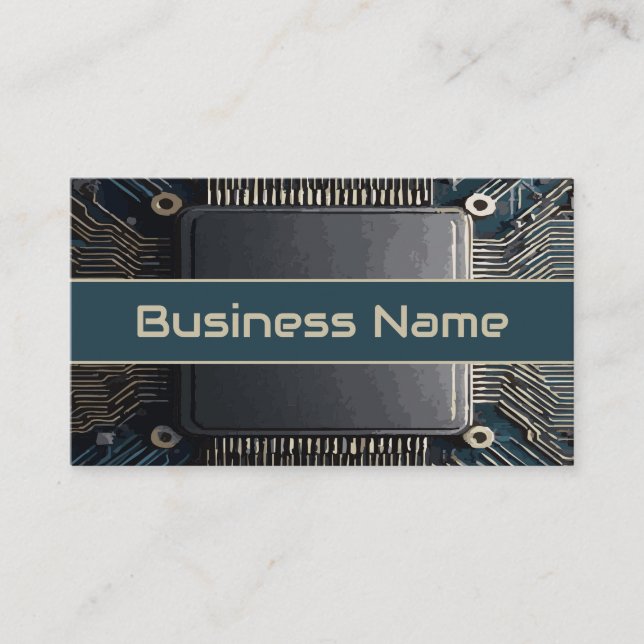 Carte De Visite Circuit Board Tech Motboard Design (Devant)