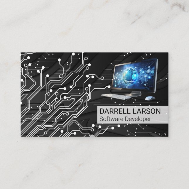 Carte De Visite Circuit Board | Technologie informatique | Ingénie (Devant)