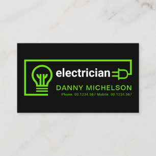 Carte De Visite Circuit de câblage électrique vert simple