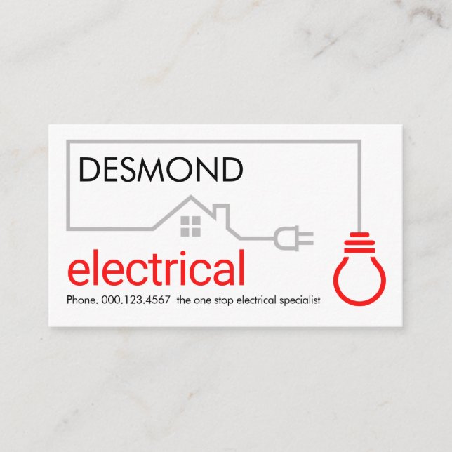 Carte De Visite Circuit de fil électrique domestique (Devant)