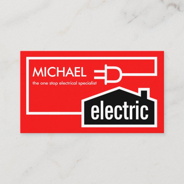 Carte De Visite Circuit électrique de prise de courant domestique (Devant)