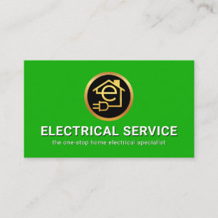 Carte De Visite Circuit électrique domestique à lettre e minimalis