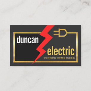 Carte De Visite Circuit électrique doré simple et élégant