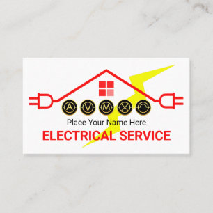 Carte De Visite Circuit Électrique Rouge Chaud sur Toit