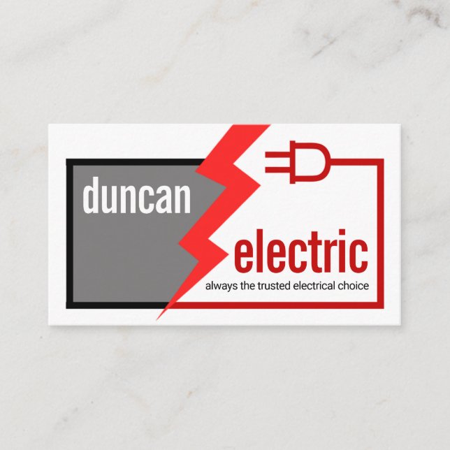 Carte De Visite Circuit Électrique Simple et Élégant (Devant)