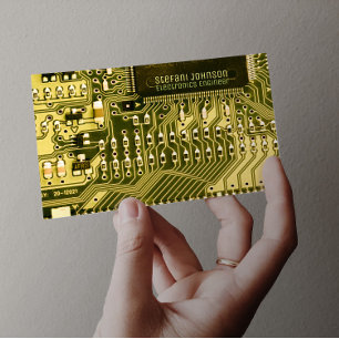 Carte De Visite Circuit imprimé aux PCB verts, ingénierie technolo