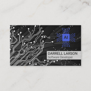Carte De Visite Circuit imprimé Technologie Ingénieur IA