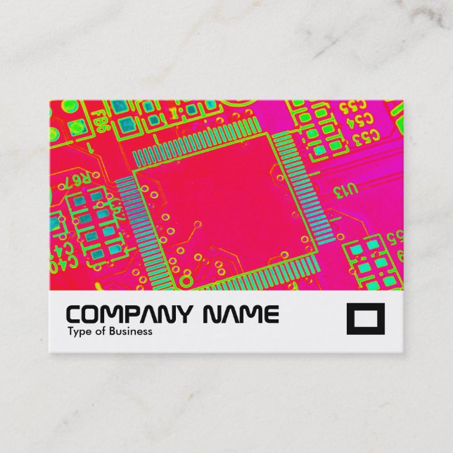 Carte De Visite Circuiterie Abstraite Colorée (Devant)