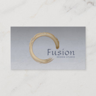 Carte de visite circulaire d'or minimaliste