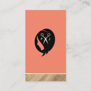 Carte De Visite Cisaillement de l'Icône des cheveux des femmes   S